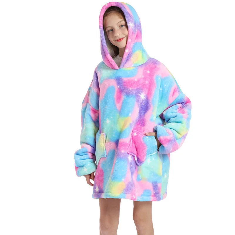 Color Blast Kids Oversize Blanket Hoodie