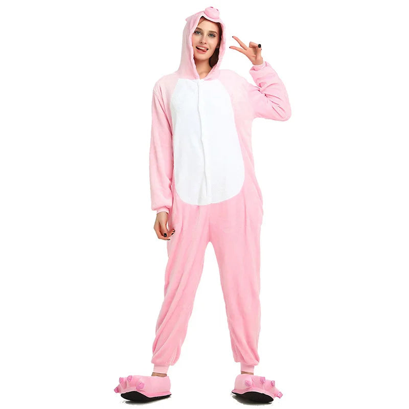 Pink Pig Fluffy Pajamas