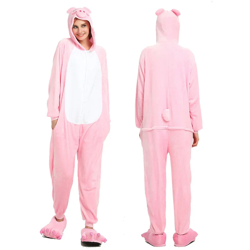 Pink Pig Fluffy Pajamas