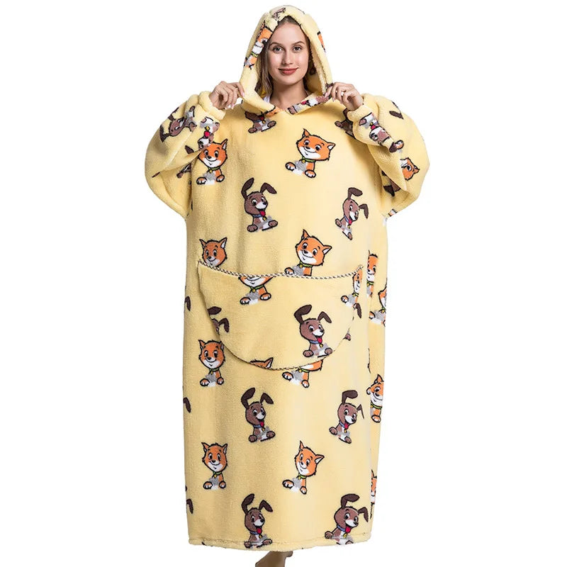 Cat Dogs Oversize Adult Hoodie