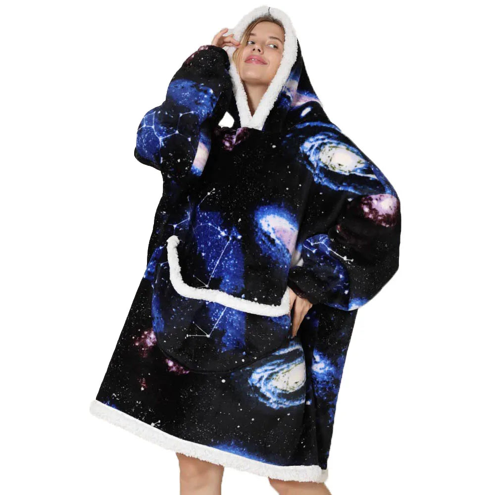 Galaxy 2 Short Oversized Blanket Hoodie