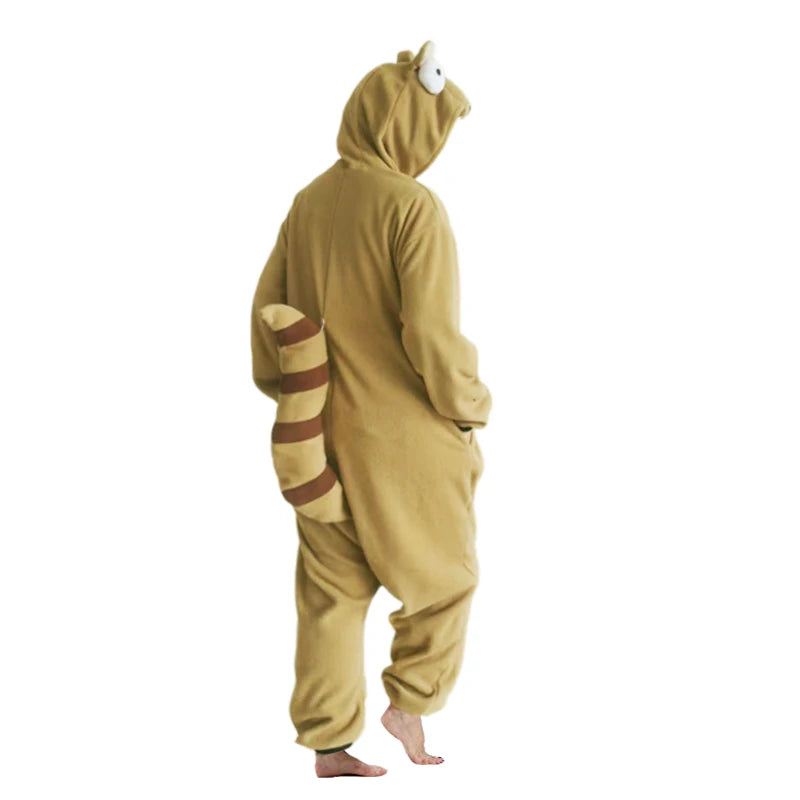 Glacier Squirrel Zipper Pajamas