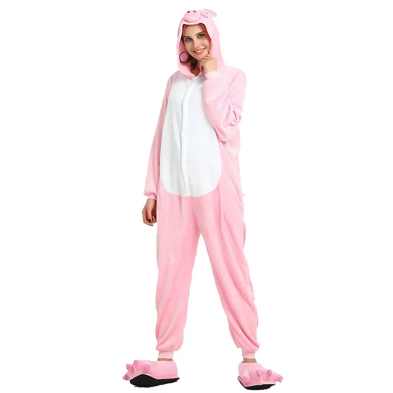 Pink Pig Fluffy Pajamas