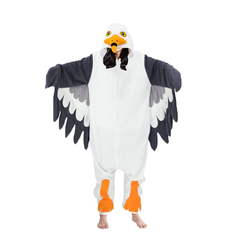 Adult Seagull Zipper Pajamas