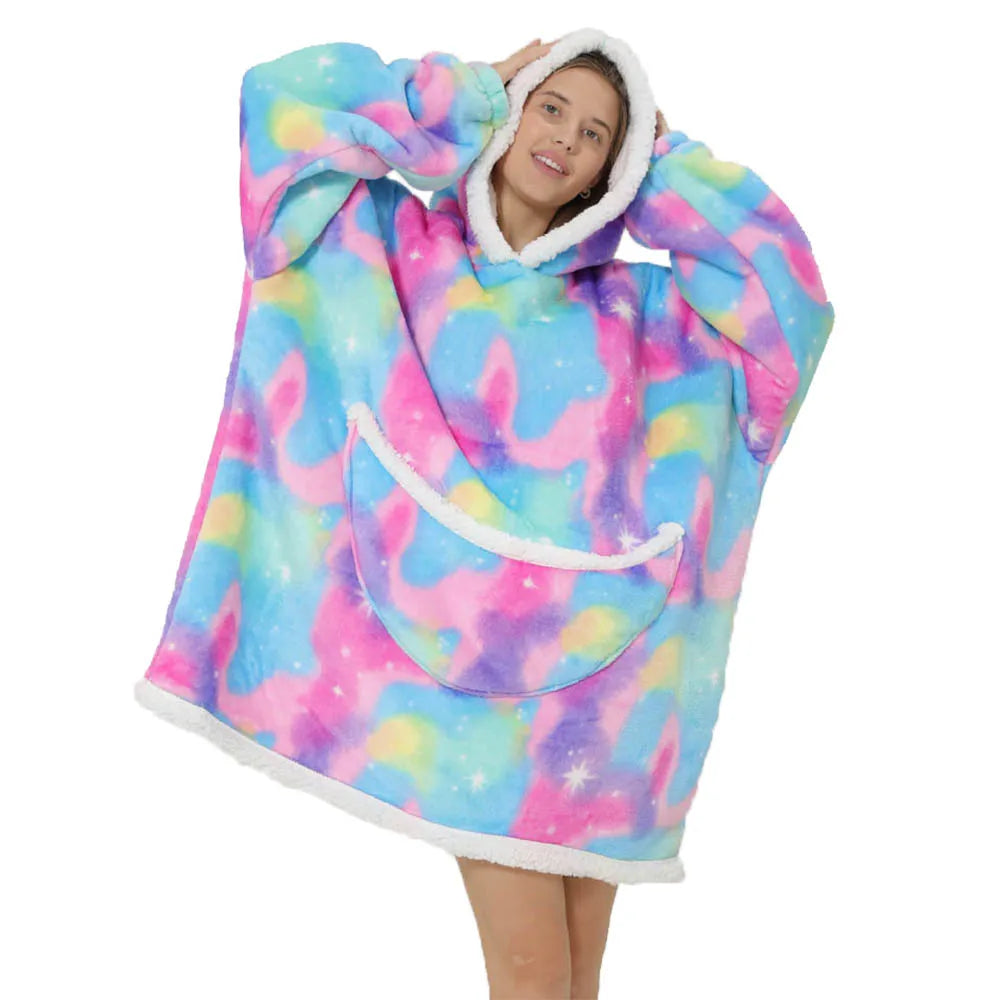 Galaxy Short Oversized Blanket Hoodie