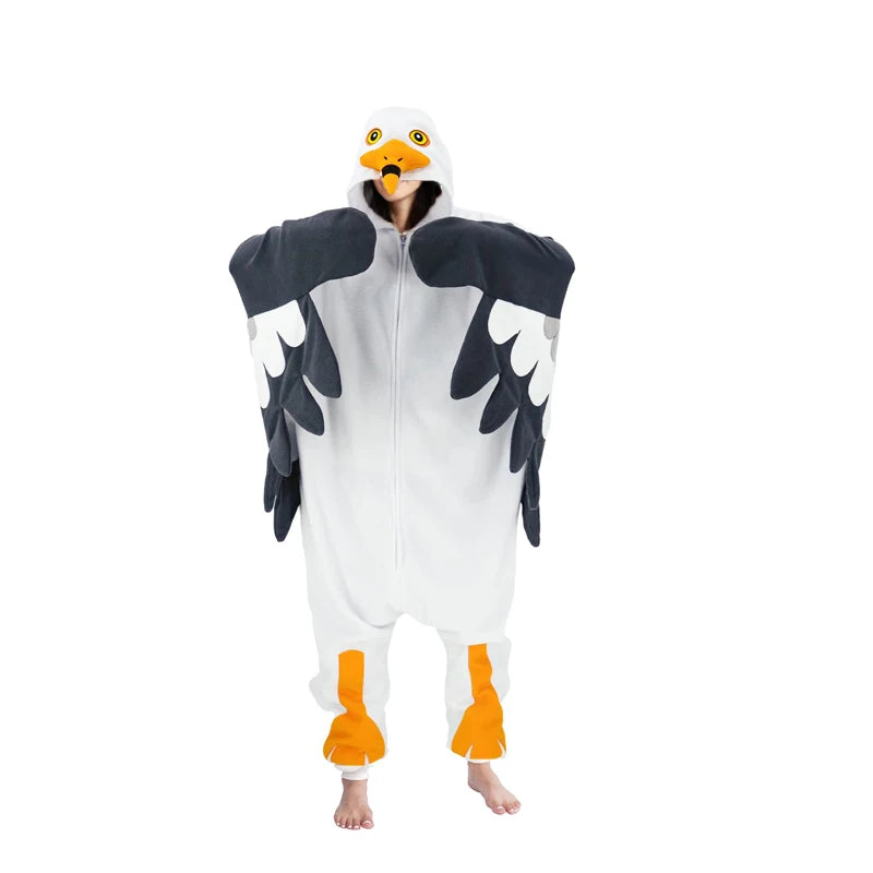 Adult Seagull Zipper Pajamas