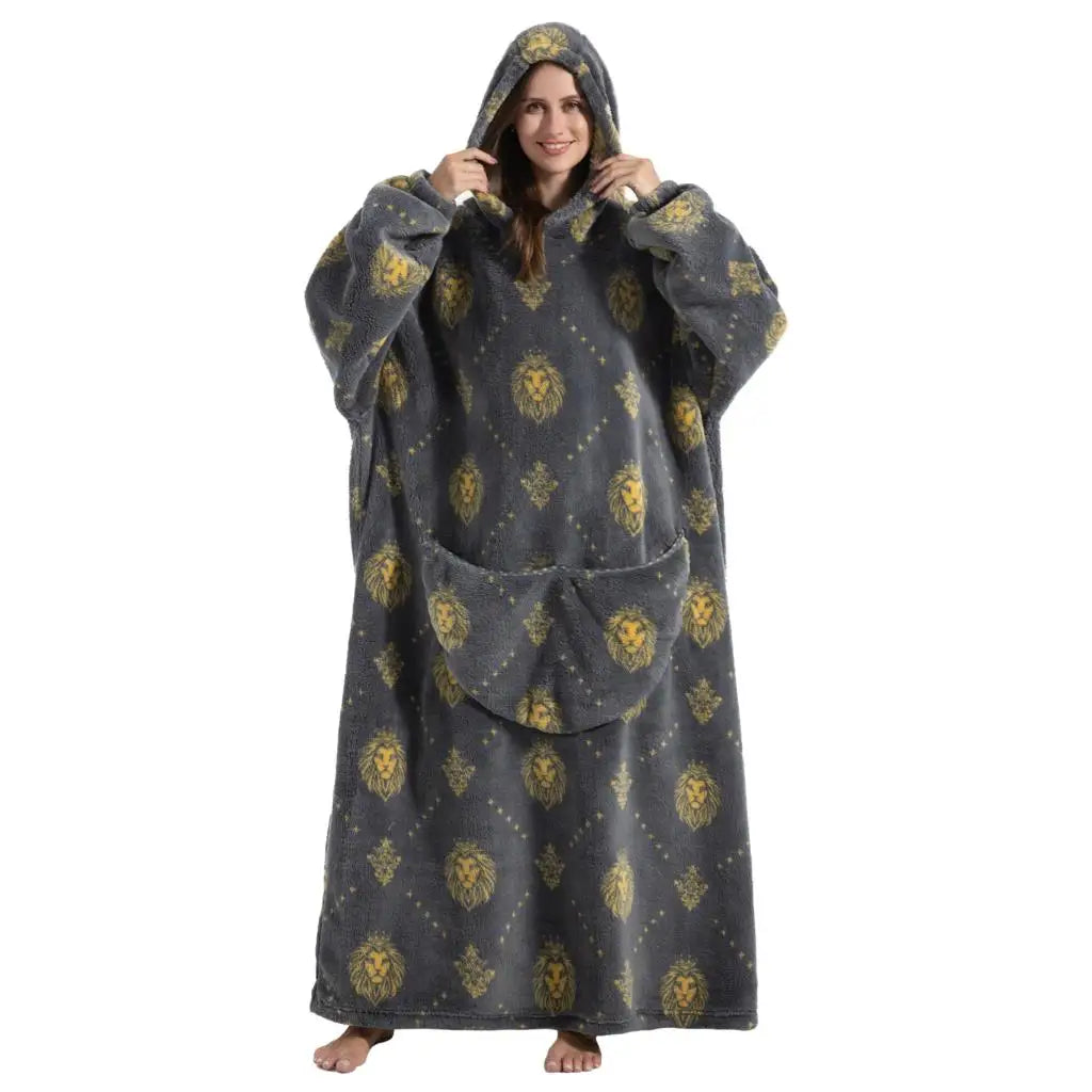 Grey Lion Oversize Adult Hoodie