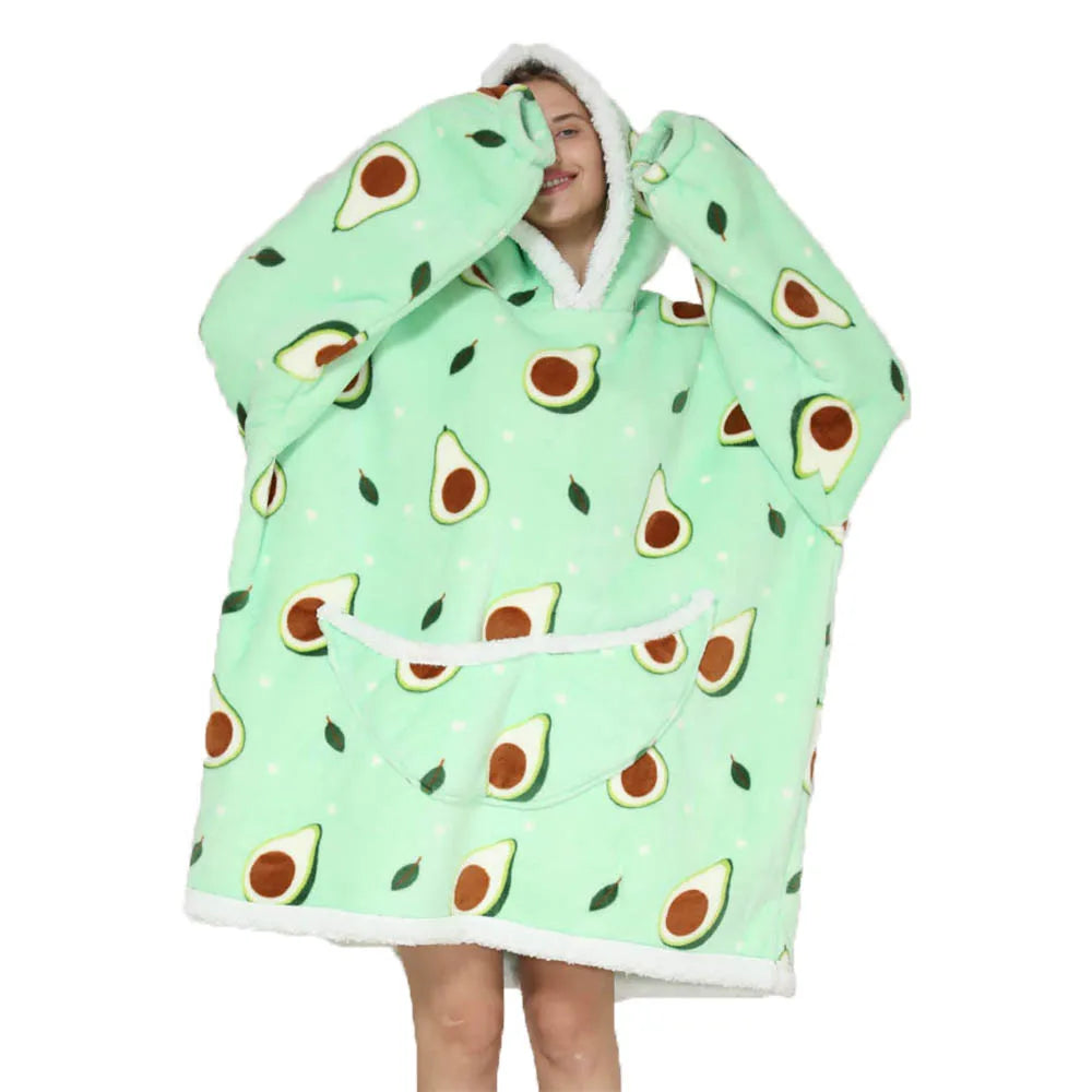 Avocado Short Oversized Blanket Hoodie