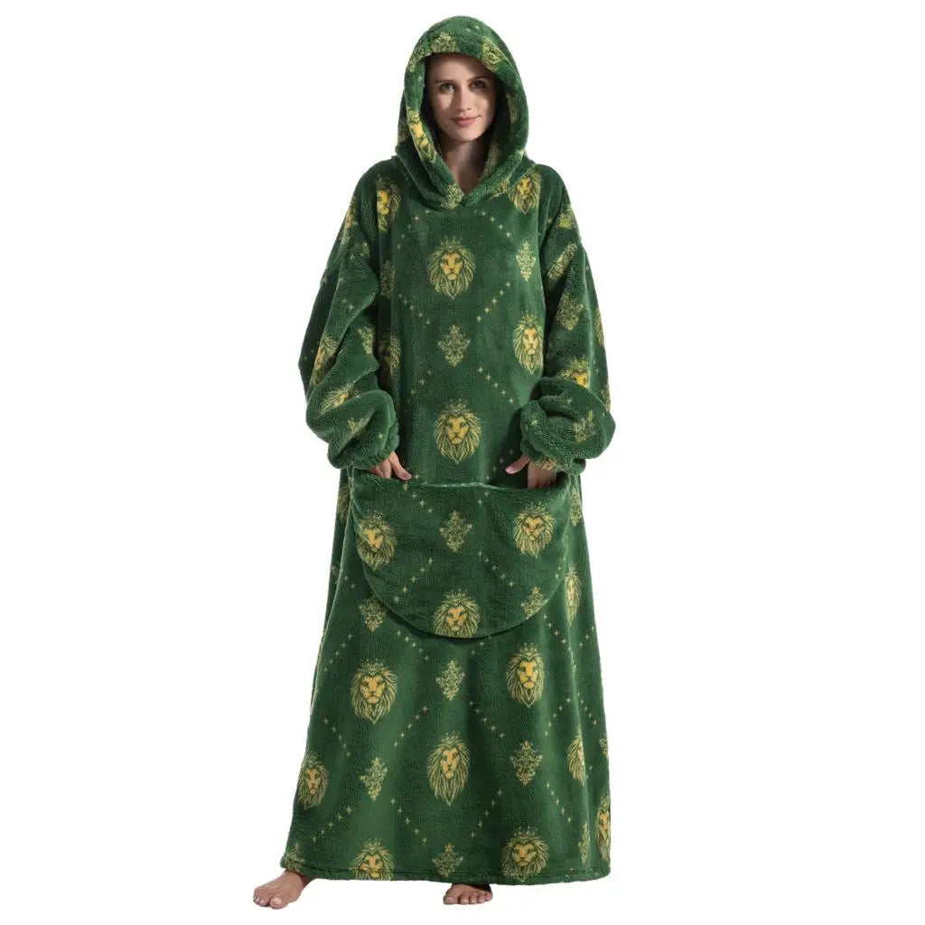 Green Lion Oversize Adult Hoodie