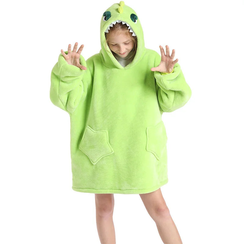 Dinosaur Kids Oversize Blanket Hoodie