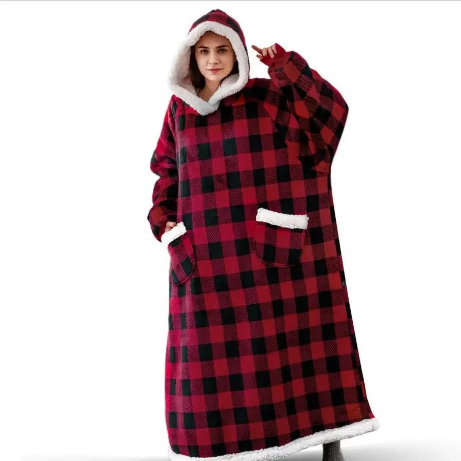 Checkered Oversize Adult Hoodie