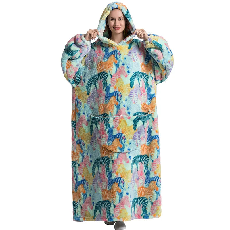 Zebra Oversize Adult Hoodie