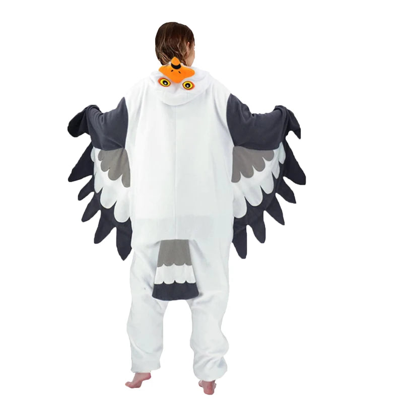 Adult Seagull Zipper Pajamas