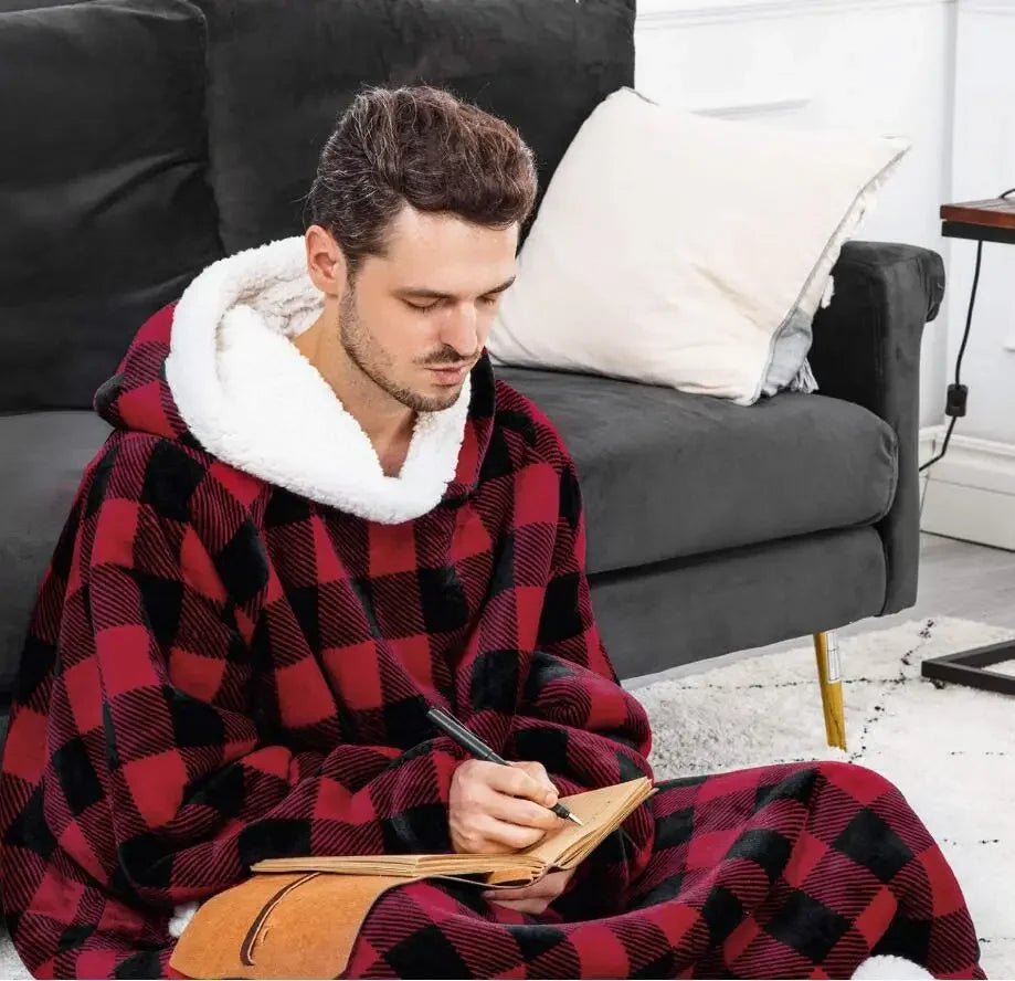 Checkered Oversize Adult Hoodie