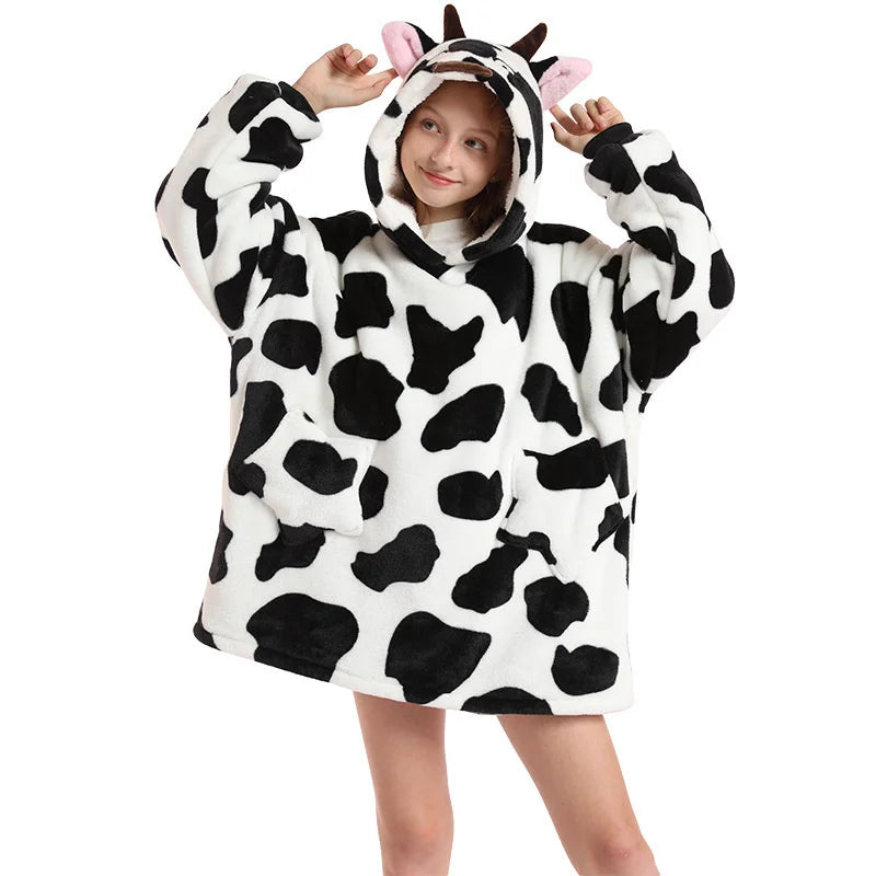 Cow Kids Oversize Blanket Hoodie