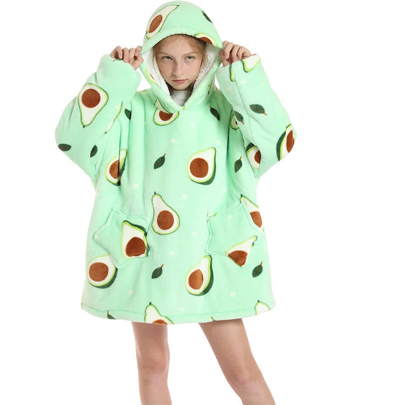 Avocado Kids Oversize Blanket Hoodie