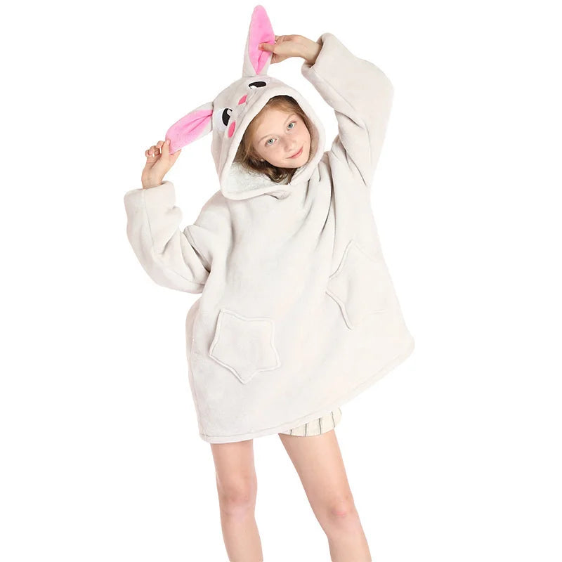 Rabbit Kids Oversize Blanket Hoodie