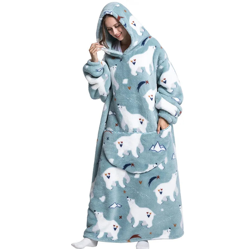 Polar Bear Oversize Adult Hoodie