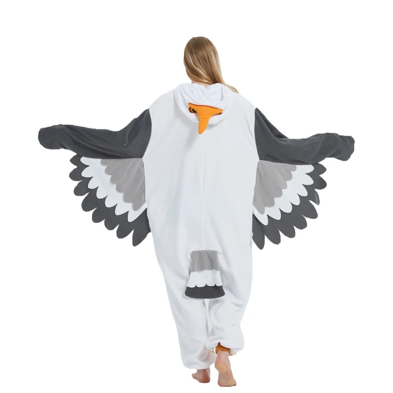 Adult Seagull Zipper Pajamas